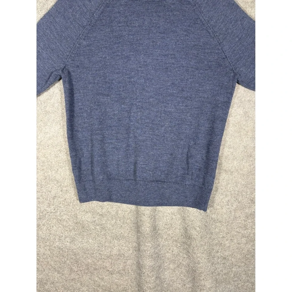 Banana Republic Mens Blue 100% Merino Wool Crewneck‎ Raglan Sweater M 404705-03